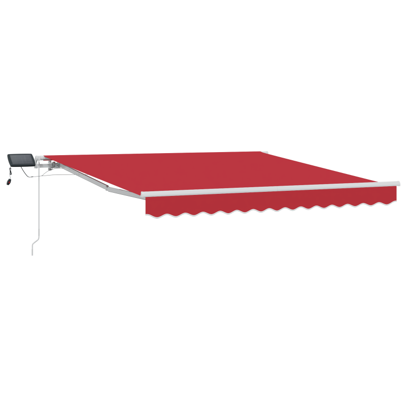 vidaXL Tenda Retrattile Manuale con LED Rossa 300x250 cm