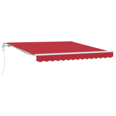 vidaXL Tenda Retrattile Automatica Rossa 300x250 cm