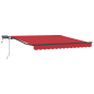 vidaXL Tenda Retrattile Manuale con LED Rossa 300x250 cm vidaXL Tenda Retrattile Manuale con LED Rossa 300x250 cm