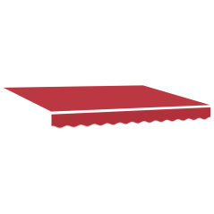 vidaXL Tenda Retrattile Manuale Rossa 300x250 cm