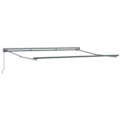 vidaXL Tenda Retrattile Manuale Blu e Bianca 350x250 cm