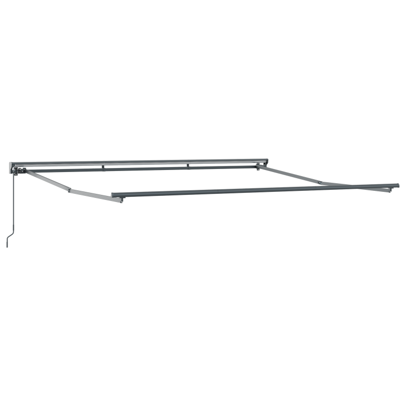 vidaXL Tenda Retrattile Manuale Blu e Bianca 350x250 cm