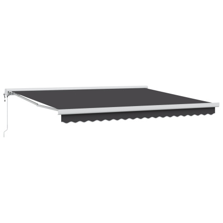 vidaXL Tenda Retrattile Manuale Arancione e Bianca, 350x250 cm
