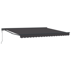 vidaXL Tenda Retrattile Automatica Arancione e Bianca, 350x250 cm