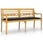 Panchina Batavia con Cuscino Nero 150 cm Legno Massello Teak Panchina Batavia con Cuscino Nero 150 cm Legno Massello Teak