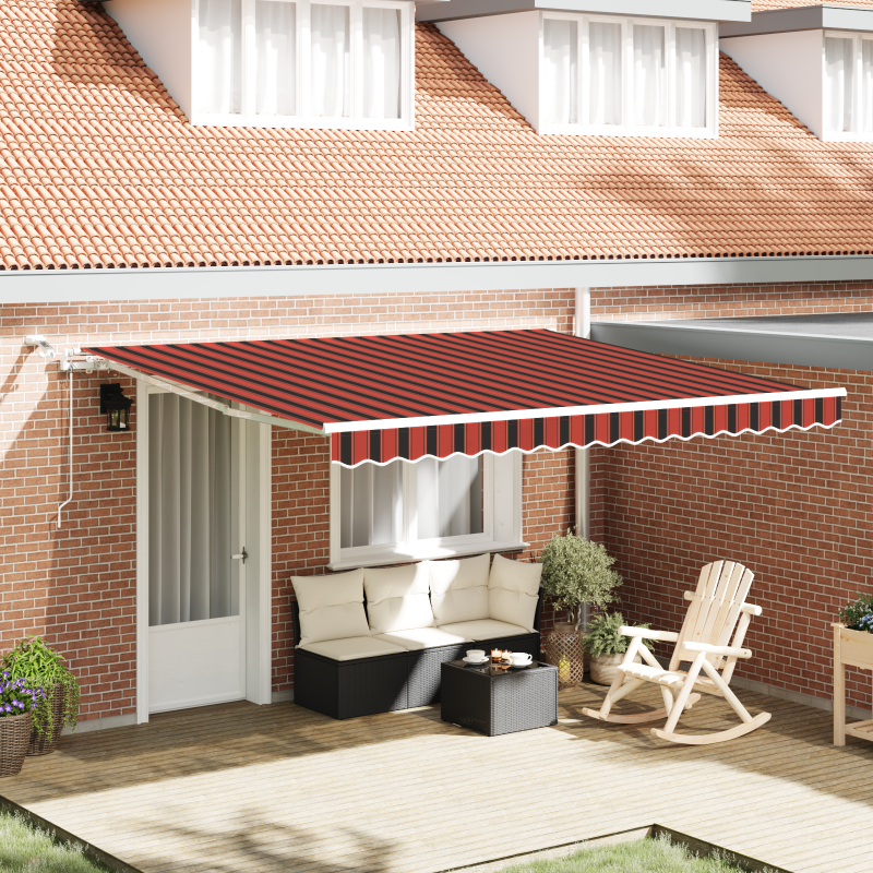 vidaXL Tenda Retrattile Automatica Antracite 350x250 cm vidaXL Tenda Retrattile Automatica Antracite 350x250 cm