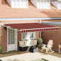 vidaXL Tenda Retrattile Manuale Arancione e Marrone 350x250 cm vidaXL Tenda Retrattile Manuale Arancione e Marrone 350x250 cm