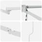 vidaXL Tenda Retrattile Manuale con LED Arancione e Marrone 350x250 cm