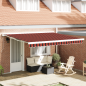 vidaXL Tenda da sole manuale retrattile , Arancione e Marrone, 350 x 250 cm vidaXL Tenda da sole manuale retrattile , Arancione e Marrone, 350 x 250 cm