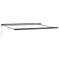 vidaXL Tenda Retrattile Manuale con LED Arancione e Marrone 350x250 cm