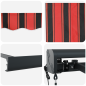 vidaXL Tenda Retrattile Manuale con LED Arancione e Marrone 350x250 cm