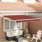 vidaXL Tenda retrattile manuale arancione e marrone 350x250 cm vidaXL Tenda retrattile manuale arancione e marrone 350x250 cm