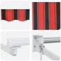 vidaXL Tenda retrattile manuale arancione e marrone 350x250 cm vidaXL Tenda retrattile manuale arancione e marrone 350x250 cm