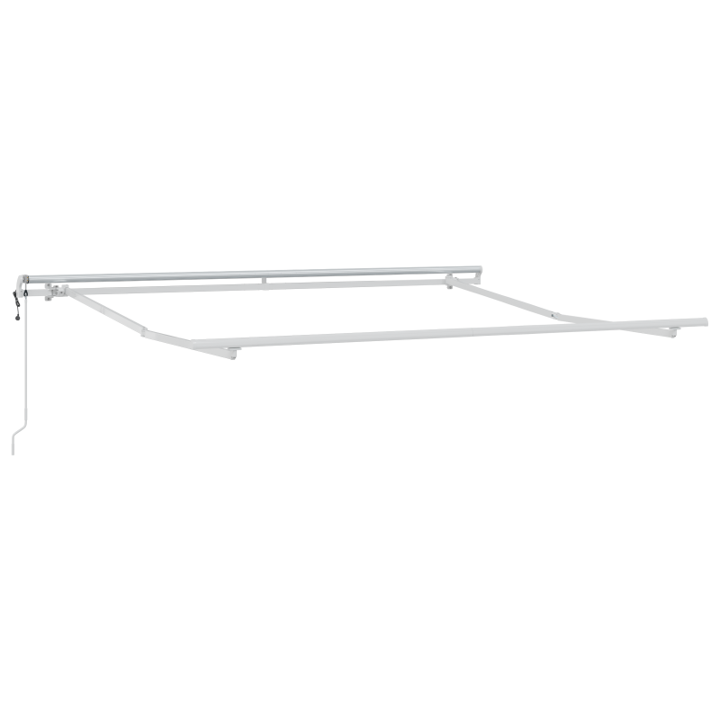 vidaXL Ombrellone Retrattile Automatico Rosso e Bianco 350x250 cm vidaXL Ombrellone Retrattile Automatico Rosso e Bianco 350x250 cm
