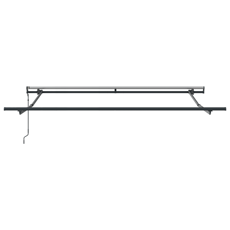 vidaXL Tenda Retrattile Automatica Rigata Rossa e Bianca 350x250 cm