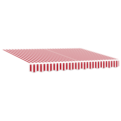 vidaXL Tenda Retrattile Automatica a Righe Rosso e Bianco 350x250 cm