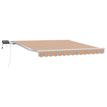 vidaXL Tenda Retrattile Manuale con LED Striscia Multicolore 350x250 cm