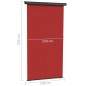 Tendalino Laterale per Balcone 160x250 cm Rosso Tendalino Laterale per Balcone 160x250 cm Rosso