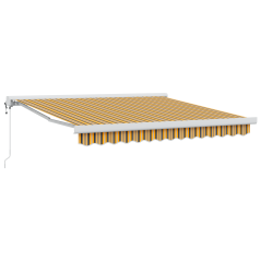 vidaXL Tenda retrattile manuale a strisce multicolore 350x250 cm