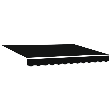 vidaXL Tenda Retrattile Manuale con LED Nera 350x250 cm