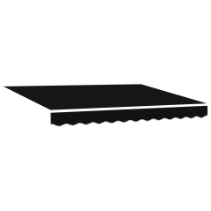 Tenda retrattile automatica vidaXL Nera 350x250 cm