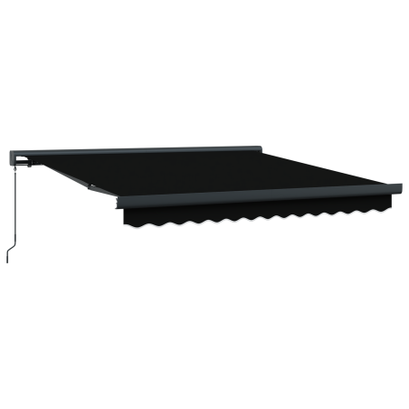 Tenda retrattile manuale nera 350x250 cm
