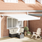 vidaXL Tenda Retrattile Manuale con LED Bianca 350x250 cm