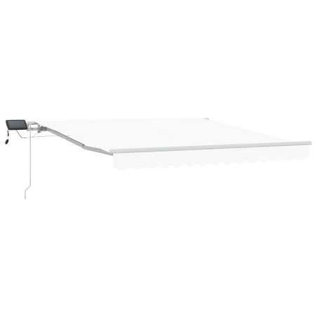 vidaXL Tenda Retrattile Manuale con LED Bianca 350x250 cm