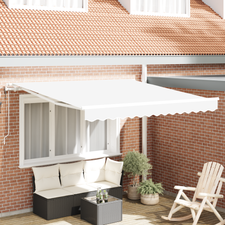 Tenda Retrattile Automatica vidaXL Bianca 350x250 cm