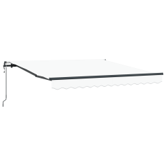 vidaXL Tenda Retrattile Automatica Bianca 350x250 cm