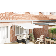 Tenda retrattile automatica vidaXL Bianca 350x250 cm