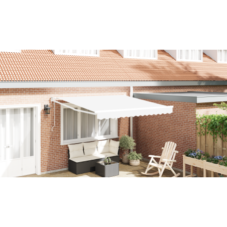 Tenda retrattile automatica vidaXL Bianca 350x250 cm