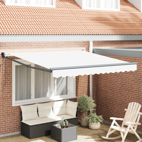 Tenda retrattile automatica vidaXL Bianca 350x250 cm