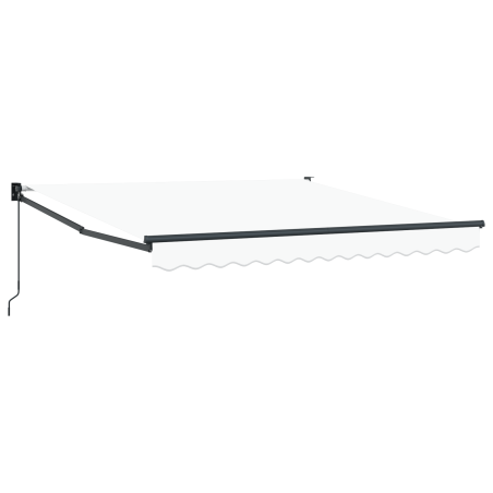 vidaXL Tenda Retrattile Manuale Bianca 350x250 cm