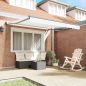 vidaXL Tenda Retrattile Manuale Bianca 350x250 cm vidaXL Tenda Retrattile Manuale Bianca 350x250 cm