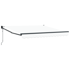 Tenda retrattile automatica vidaXL Bianca 350x250 cm