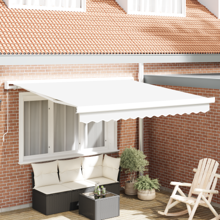 vidaXL Tenda Retrattile Manuale Bianca 350x250 cm