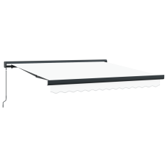 Tendone Retrattile Manuale vidaXL Bianco 350x250 cm