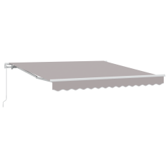 Tenda Retrattile Manuale vidaXL Grigio Chiaro 350x250 cm