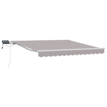 vidaXL Tenda retrattile manuale con luce LED grigio chiaro 350x250 cm