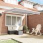 Tenda Retrattile Manuale vidaXL Grigio Chiaro 350x250 cm Tenda Retrattile Manuale vidaXL Grigio Chiaro 350x250 cm