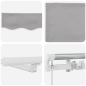 vidaXL Tenda retrattile manuale con luce LED grigio chiaro 350x250 cm vidaXL Tenda retrattile manuale con luce LED grigio chiaro 350x250 cm