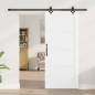 Porta Scorrevole vidaXL con Set di Ferramenta Bianca 86x198.5 cm in Legno di Pino Massello Porta Scorrevole vidaXL con Set di Ferramenta Bianca 86x198.5 cm in Legno di Pino Massello