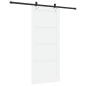 Porta Scorrevole vidaXL con Set di Ferramenta Bianca 86x198.5 cm in Legno di Pino Massello Porta Scorrevole vidaXL con Set di Ferramenta Bianca 86x198.5 cm in Legno di Pino Massello