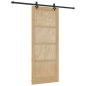 Porta scorrevole vidaXL con kit hardware 86x211 cm in legno massello di pino Porta scorrevole vidaXL con kit hardware 86x211 cm in legno massello di pino