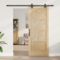 Porta scorrevole vidaXL con kit hardware 86x211 cm in legno massello di pino Porta scorrevole vidaXL con kit hardware 86x211 cm in legno massello di pino