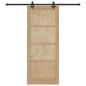 Porta scorrevole vidaXL con kit hardware 86x211 cm in legno massello di pino Porta scorrevole vidaXL con kit hardware 86x211 cm in legno massello di pino