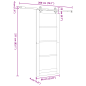 Porta scorrevole vidaXL con kit hardware 86x211 cm in legno massello di pino Porta scorrevole vidaXL con kit hardware 86x211 cm in legno massello di pino