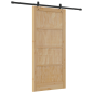 Porta Scorrevole vidaXL con Set di Ferramenta 93x202 cm Legno Solido di Pino Porta Scorrevole vidaXL con Set di Ferramenta 93x202 cm Legno Solido di Pino