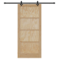 Porta Scorrevole vidaXL con Set di Accessori 93x211 cm Legno Massello di Pino